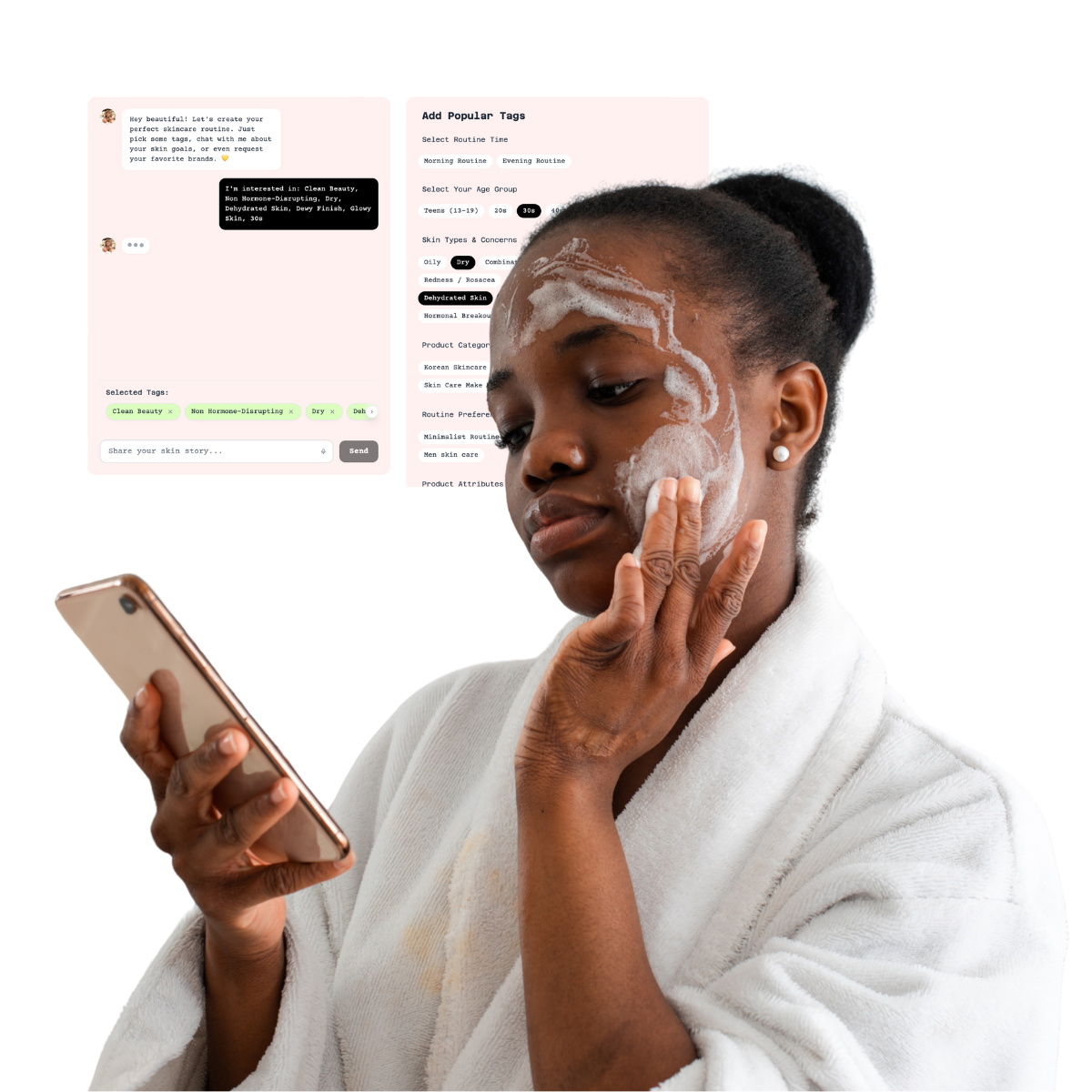 Skincare product still life